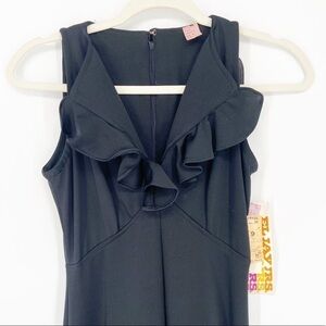 VINTAGE 70’s Black Sleeveless Maxi Dress Deadstock
